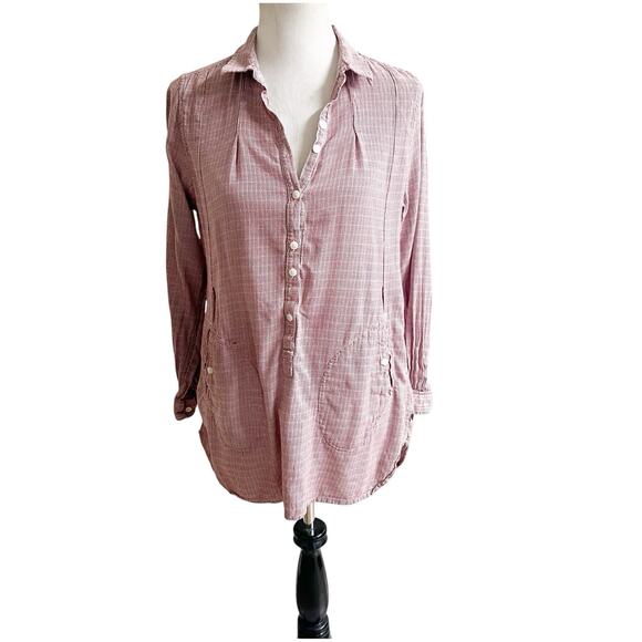 Toad & Co Tunic Top Medium Women’s Organic Cotton Tunic Size Med Red Multicolor - Picture 1 of 10